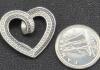 Heart Pendant Stamped 925 0.75" - 3