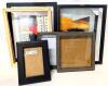 6 Assorted New, As-New & Not Picture Frames Incl: See-Through Picture Frames, Unfinished Wood Frames + Extra Matting/Backing (11" &times; 14", For 7.5" &times; 9.5" Pictures) - Frames Up To 11" &times; 17" - 2