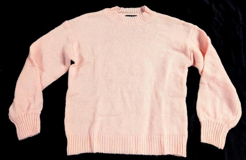 New Size Small Oversized Women's Powder Pink Knit Sweater