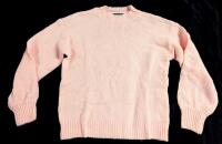 New Size Small Oversized Women's Powder Pink Knit Sweater