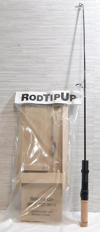 New Ice Fishing Rod w/ RodTipUp Wood Board