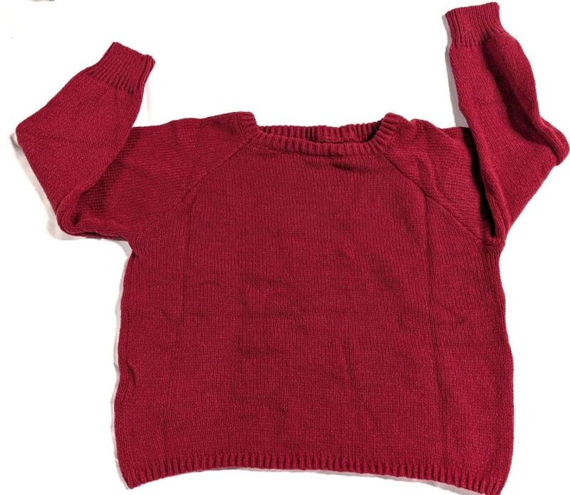 New Size Med Women's Oversized Classic Red Soft Knit Sweater