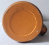 Vintage Ceramic 14" Pitcher . Two (2) Men Playing Guitar & Red Brick House w/Trees . Possibly Made in Japan - 4
