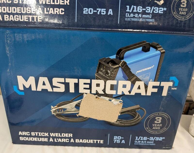 Mastercraft Arc Stick Welder. Retails for $200 in New Condition.