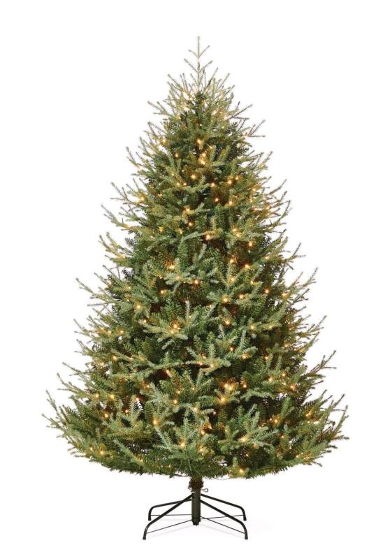 New CANVAS Pre-Lit Indoor Noelle Fraser Upswept Acorn Bottom Christmas Tree, 500 Mini LED Lights, 7-ft#051-5314-2 Retails for $399