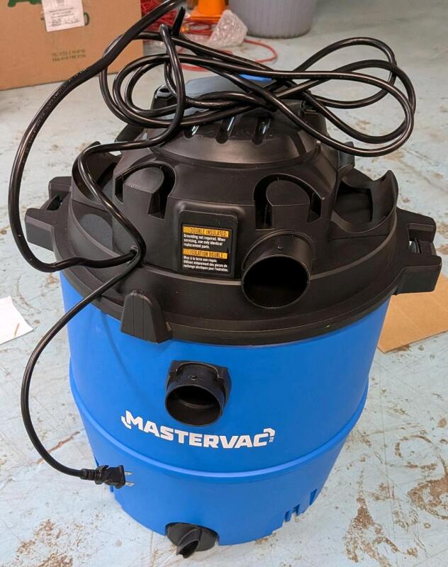 [See Description] As New Mastervac VOC1610PF 5.0 Peak HP Wet/Dry Shop Vacuum. . Retails in New condition for $200