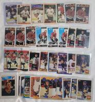 1981 - 1992 Ray Bourque , Ed Belfour & Brett Hull NHL Hockey Trading Card Singles . 38 Trading Cards