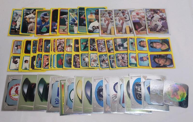 1989 Topps MLB Baseball Trading Card Stickers & 1990 Panini MLB Baseball Trading Card Stickers .