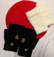 New Winter Apparel. 1 Hat, 2 Pairs of Different fingerless gloves.