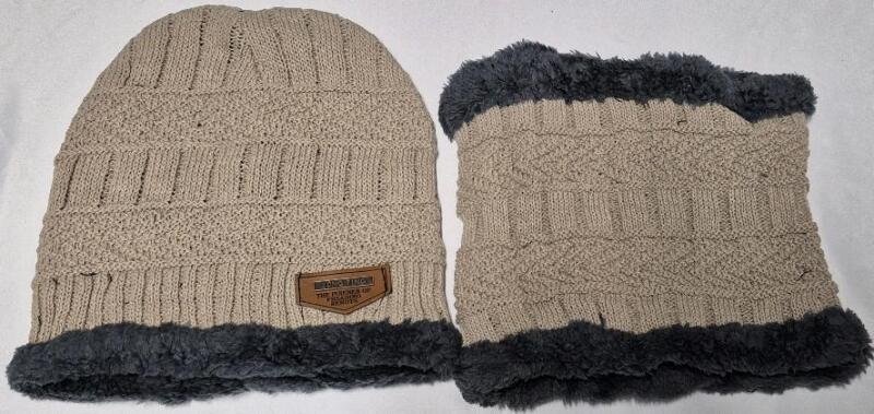 New Adult Winter Hat & Neck Warmer Set
