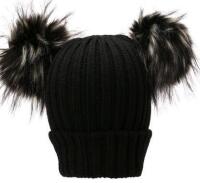 New Women's Fashion Nova Knit Beanie Hat with Poms Poms