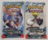 Pok&eacute;mon TCG Collector Lot . Two (2) Sealed Wax Packs , One (1) Sealed Card , Stickers & Game Disc - 2