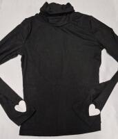 New sz Small Women's Turtleneck- Hearts on Sleeve