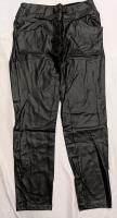 New Size 1XL Women's Faux Leather Leggings.