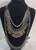 Vintage Bizou Bohemian Style Edgy Statement Necklace