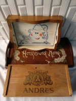 2 Serving Trays & A Wine Box - All Wood