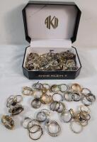 Large Lot Assorted Rings , Various Designs & Sizes