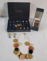 Joan Rivers Jewelry Lot . Includes : Watch (working) , Necklaces , Earring & Earring and Necklace Pendant w/Interchangeable Colored Stones