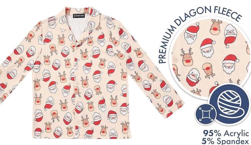 New sz Large Men's Spark Paws Holiday PJ Top