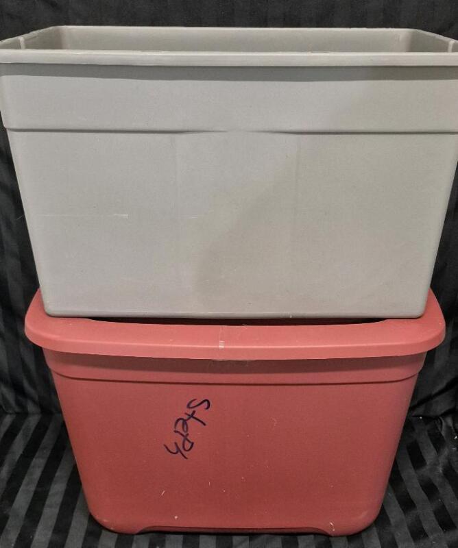 2 Storage Totes - One with Lid