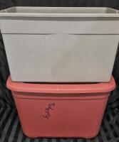 2 Storage Totes - One with Lid