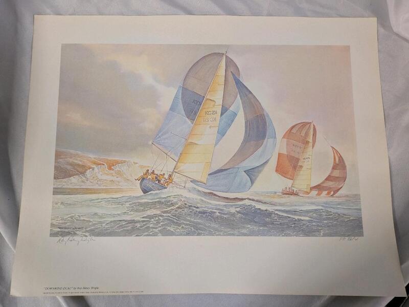 Print of "Downwind Dual" by Roy Henry Write. P.P. IV/V. Measure 24" by 18"