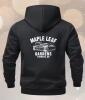 New 2XL Men's Maple Leaf Gardens Toronto Oversized Full-Zip Hooded Jacket with Graphic Print - Casual Streetwear Coat, All-Season Polyester, Machine Washable Zipup Hoodie, Urban Lifestyle Stock photos added - 2