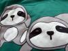 New Size XL Cute Lazy Sloth Bear Printed Long Night Dress Crew Neck, Short Sleeves 95% Polyester, 5% Elastane Machine Washable Stock photos added Lovely Emerald Colour - 5