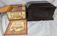2 Storage Boxes with customizable Calendar. Largest Box Measures 13" by 8" by 7.5".