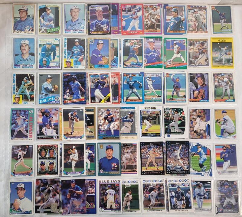 1978 - 2022 Toronto Blue Jays MLB Baseball Trading Card Singles , 81 Trading Cards .