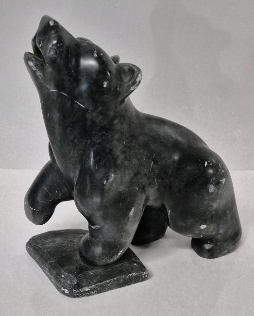 Vintage Signed Soapstone Figure 6.5" Tall