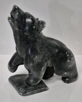 Vintage Signed Soapstone Figure 6.5" Tall