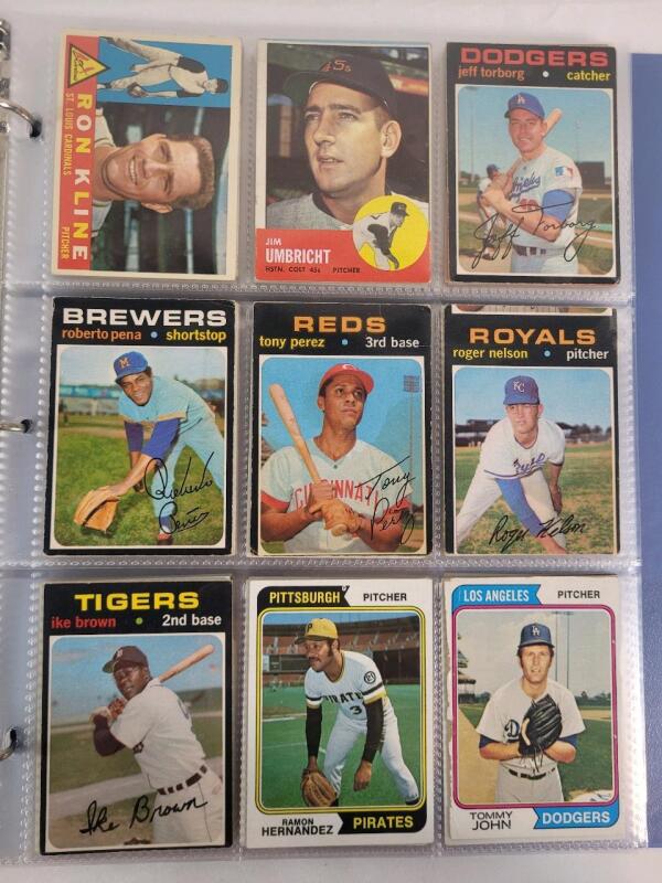1960, 1963 & 1971 - 1991 Topps MLB Baseball Trading Card Singles , 108 Trading Cards