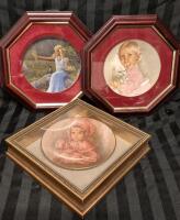 3 Collectible Framed Plates