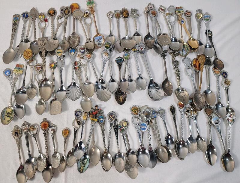 75+ Vintage Souvenir / Vacation Spoons .