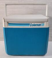 Coleman18 Cooler w/Carry Handle . Measures 15"&times;14"&times;9.5"