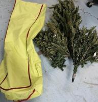 Artificial Holiday Tree with Lights NO BASE and Large Bag with Wheels