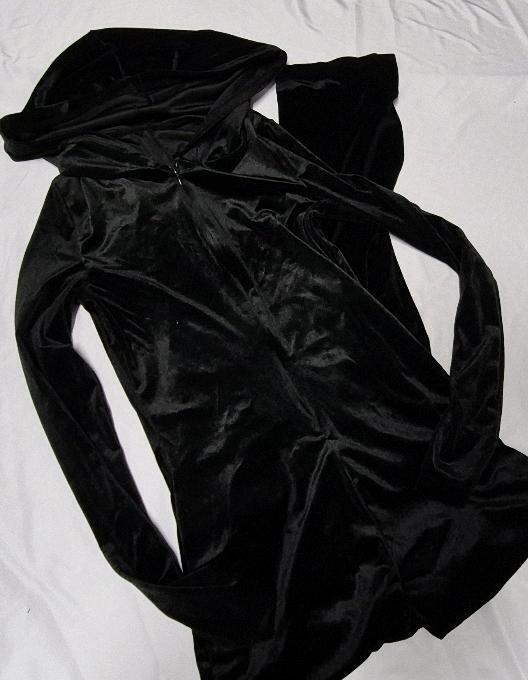 New sz Medium Women's Velour Jumpsuit with Hood