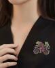 Retro Rhinestone Two Frogs on Bicycle Built for Two bijoux Brooch Approximately 1.75 x 2.20&rsquo;&rsquo; stock photos added - 3