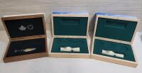 Three (3) Royal Canadian Mint Coin Boxes , Includes Two (2) Duck Call Whistls & One (1) Fishing Lure . No Coins