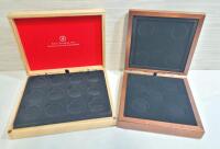 Two (2) Royal Canadian Mint Wood Coin Boxes . No Coins