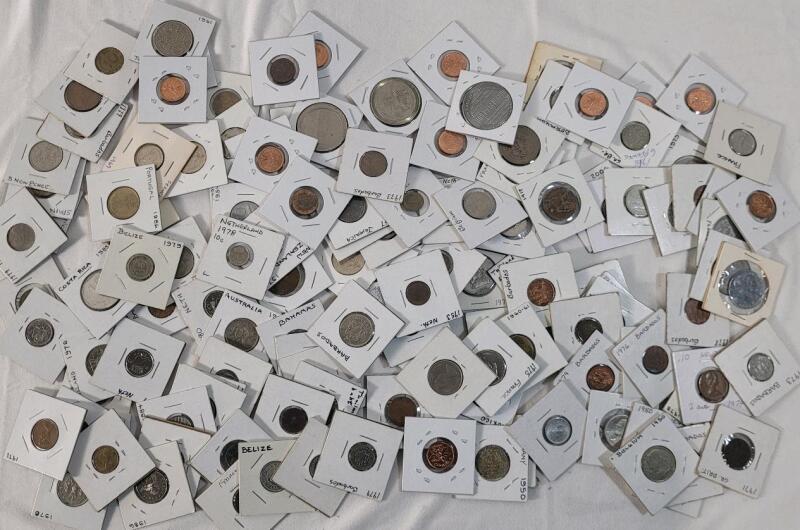 125+ World Coin & Token Lot . Great Britain , Canada , France , Belize , Belgium , New Zealand , Netherlands , Mexico plus more