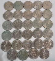 Twenty Nine (29) 1953 Great Britian Five Shilling Crown Coins . Coronation of Queen Elizabeth II.