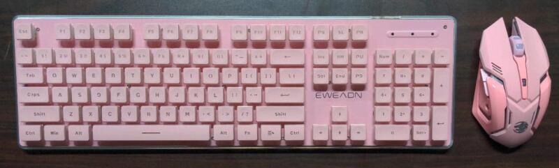 As New in Box Eweadn Seunkwang Wireless Keyboard and Mouse combo, Pink
