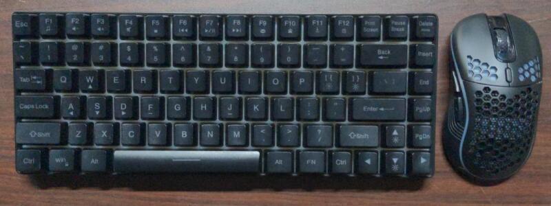 RedThunder Compact Keyboard and Wireless Gaming Mouse, Black