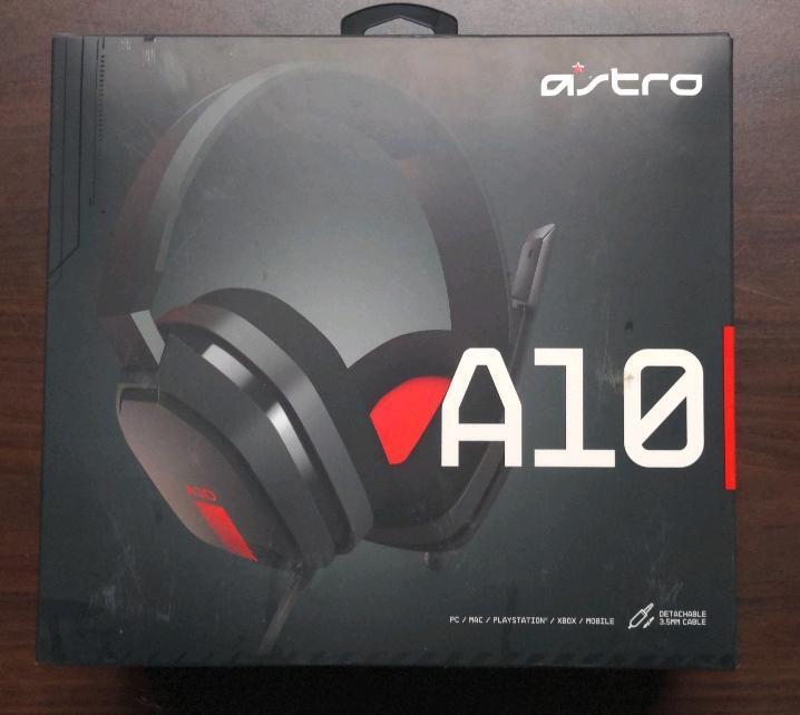 As New in Box Astro A10 Gaming Headset, Black/Red, Retail's for $79.99