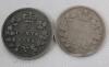 1883 - 1900 Canadian Silver 5 Cent Nickels . 1883 , 1899 &times;2 & 1900 . Four (4) Coins - 3