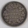 1883 - 1900 Canadian Silver 5 Cent Nickels . 1883 , 1899 &times;2 & 1900 . Four (4) Coins - 4