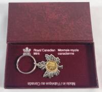 Royal Canadian Mint Maple Leaf w/Coin Insert Keychain in Original Box . See photos for size