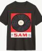 New Size XL SAM THE RECORD for Man Canada Vintage Retro Music T-Shirt - Black Unisex 100% Cotton Relaxed Fit Short Sleeve Tee with Red & White Vinyl Record Graphic, Bold SAM THE RECORD Man Stock photos added Machine Wash